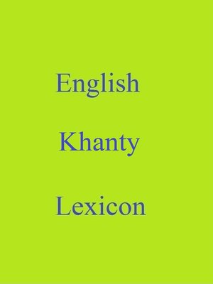 cover image of English  Khanty Lexicon